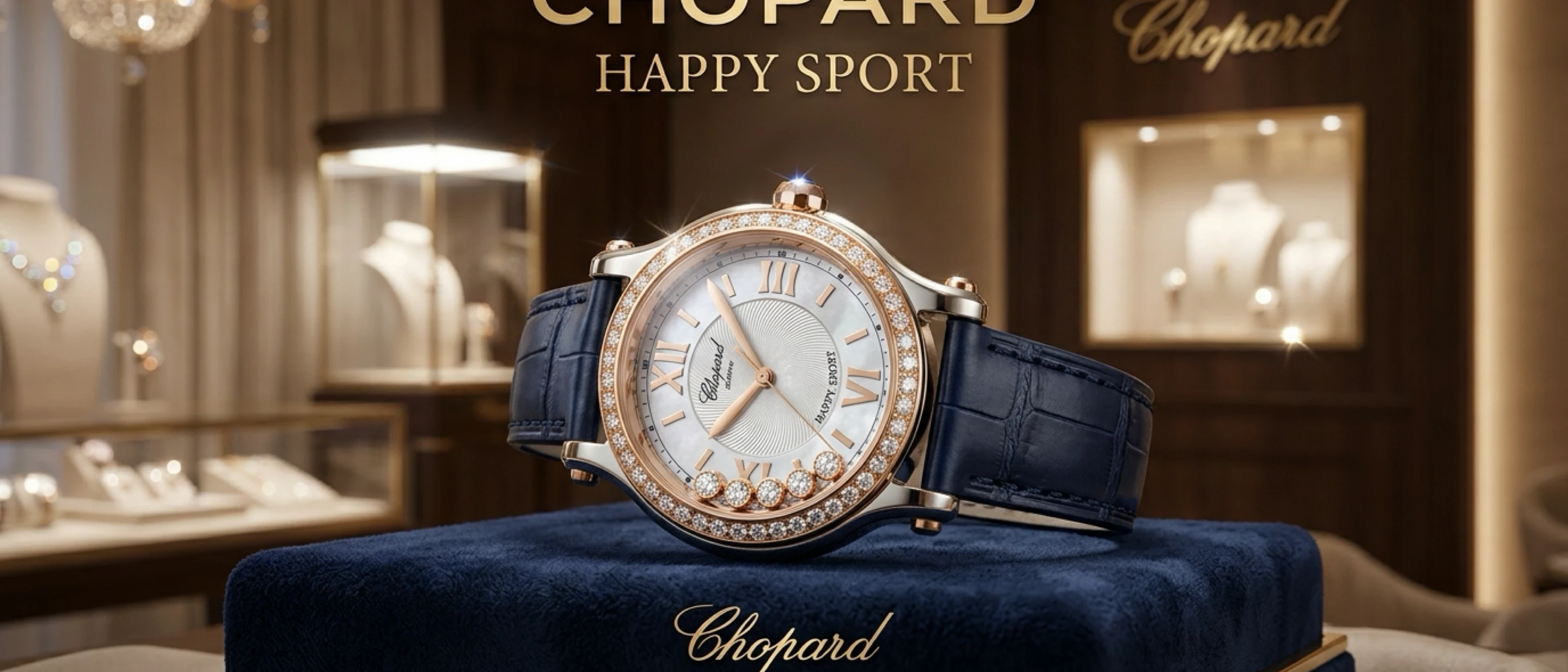 Chopard Happy Sport Hareketli Elmaslar Rose Gold 1:1 Super Clone Saat Chopard Happy Sport Hareketli Elmaslar Rose Gold 1:1 Super Clone Saat