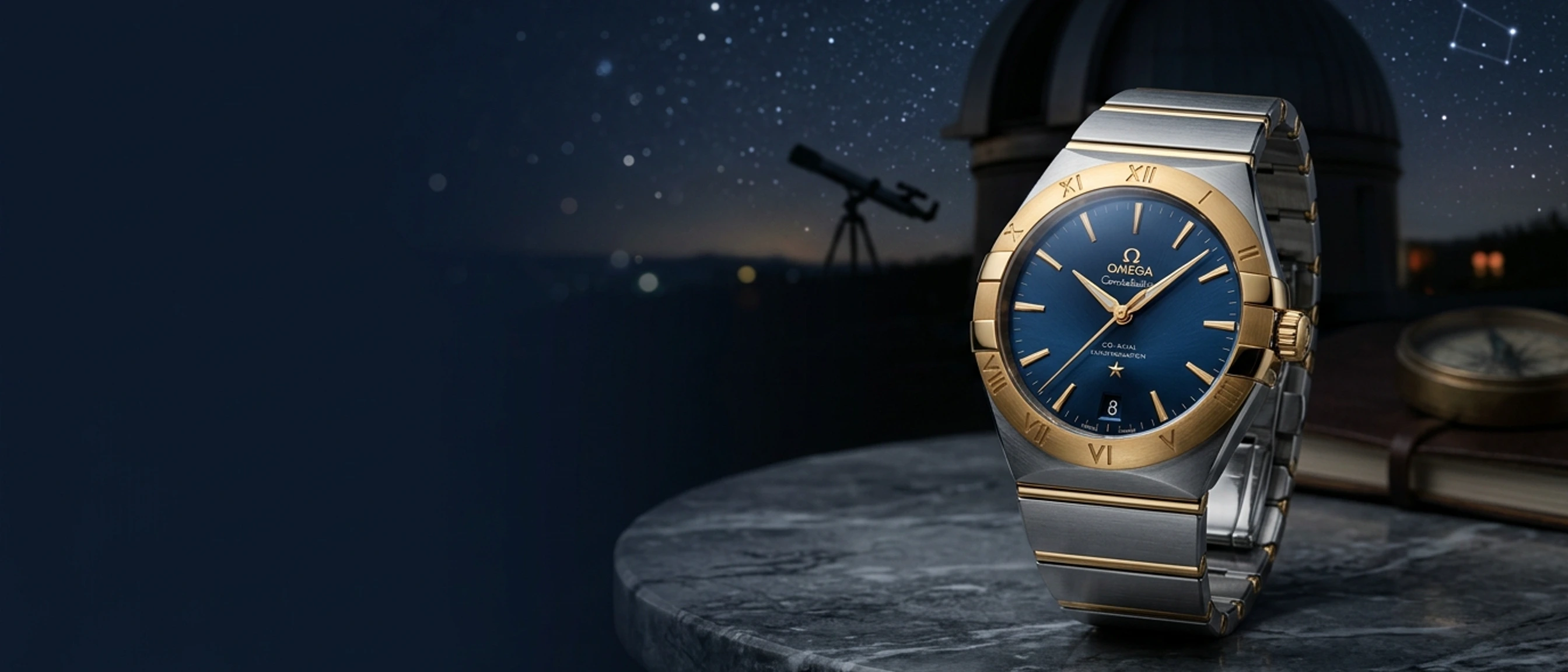 Omega Constellation Co-Axial Master Chronometer Gece Mavisi 1:1 Super Clone ETA Saat