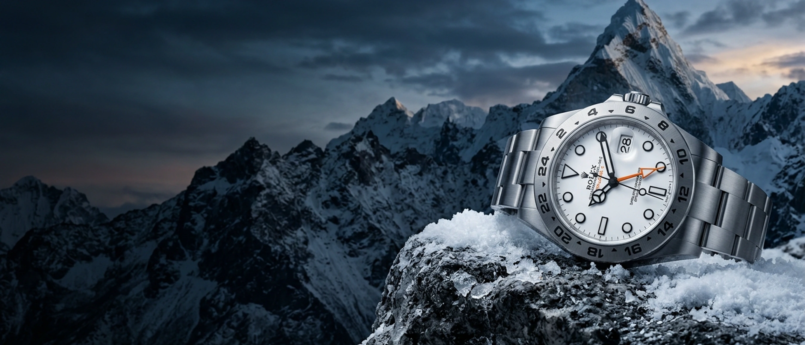 Rolex Explorer II 226570 Polar Beyaz Turuncu 24 Saat İbresi 1:1 Super Clone ETA Saat
