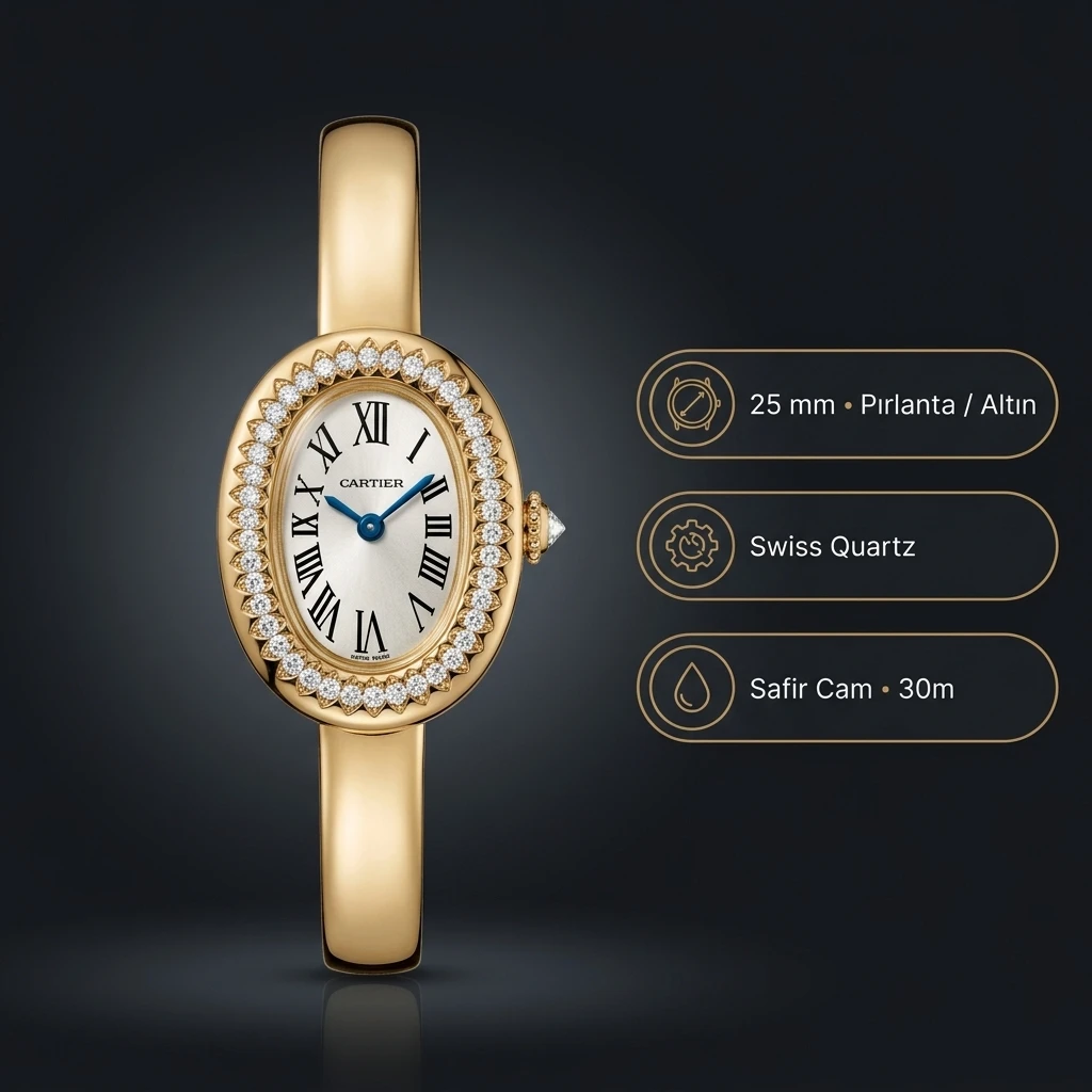 Cartier Santos-Dumont 31.4 mm WSSA0023 Santos Dumont Beyaz Kadran Deri Gunduz Super Clone ETA Saat