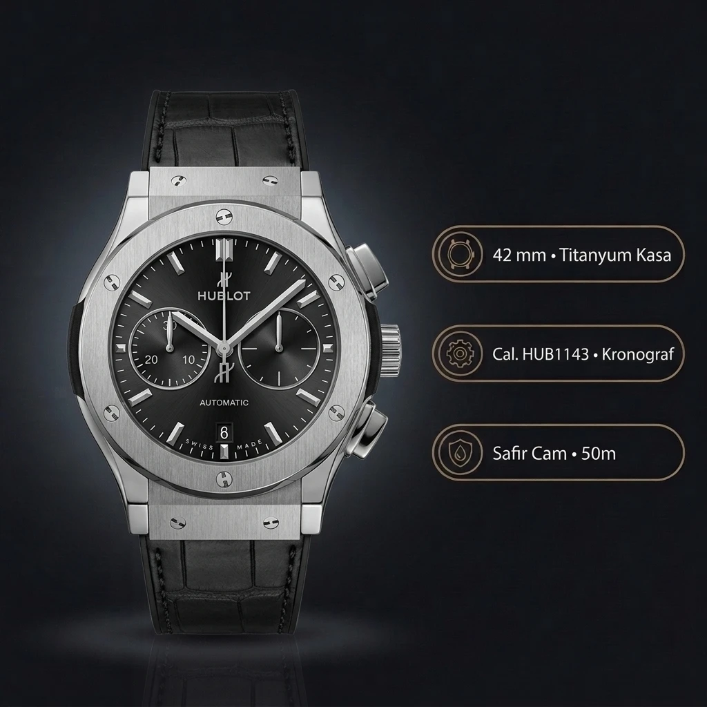 Hublot Big Bang Siyah Chronograph Çelik Bileklik Super Clone ETA Saat