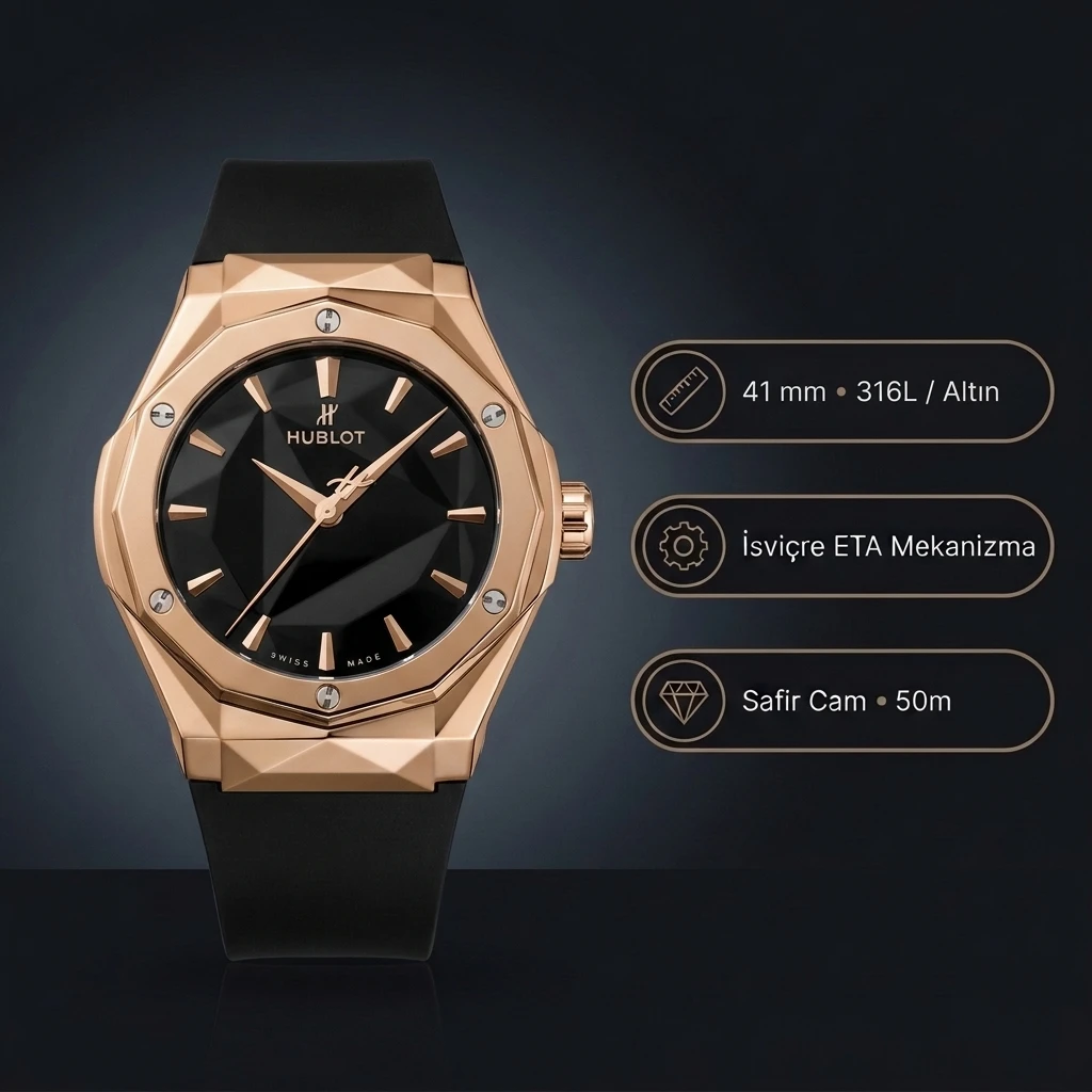 Hublot Classic Fusion Orlinski King Gold Super Clone ETA Saat
