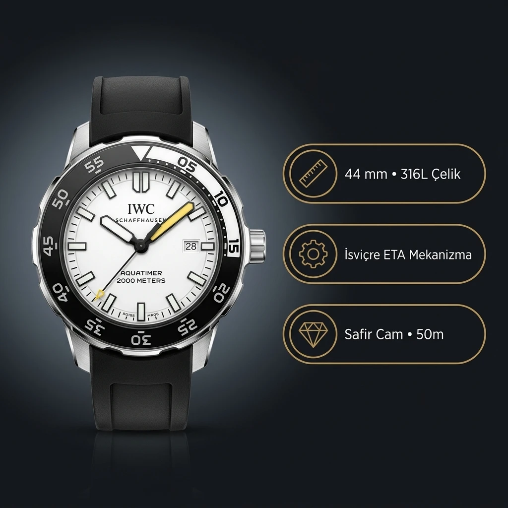 IWC Aquatimer 44mm Automatic 2000 Super Clone ETA Saat