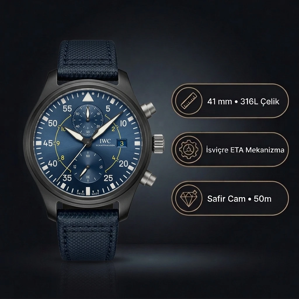IWC Pilot Chronograph Top Gun Miramar Blue Super Clone ETA Saat