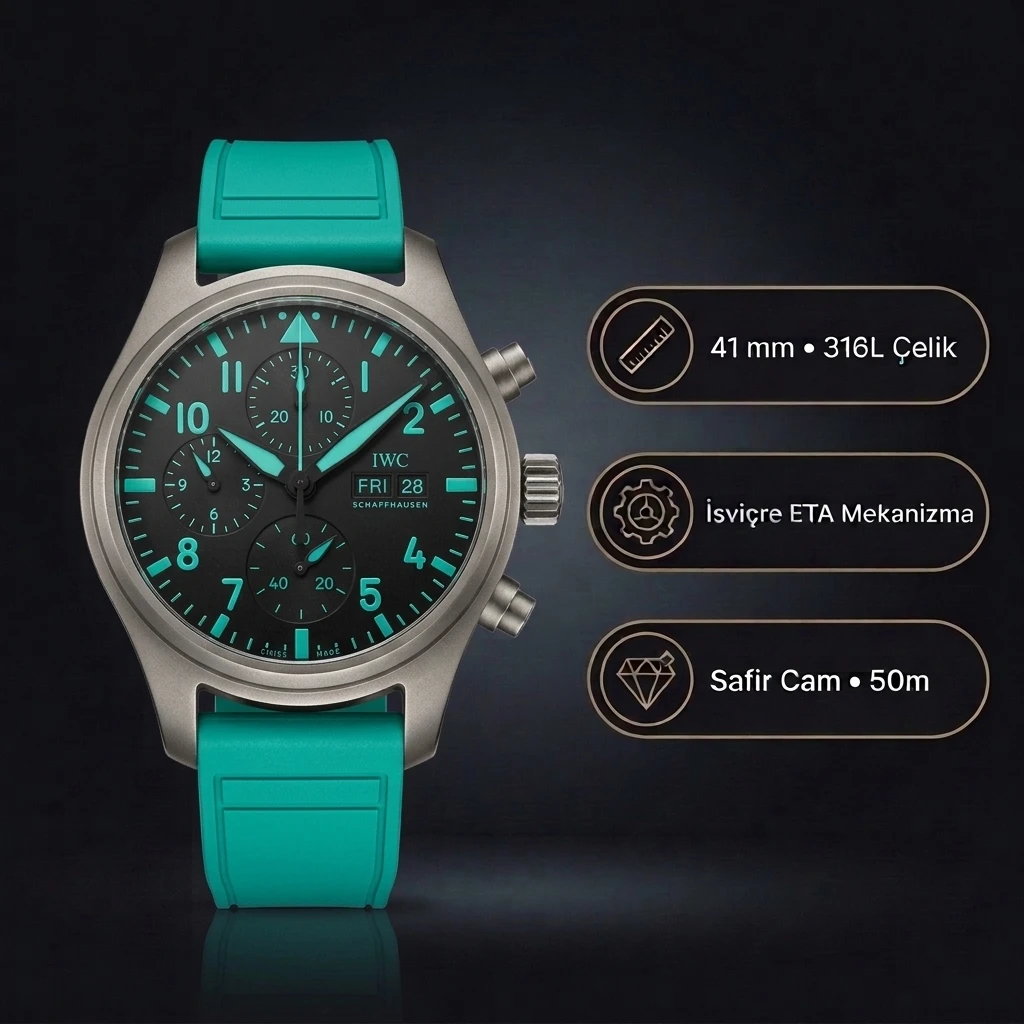 IWC Pilot Fliegeruhr Mercedes Petronas Super Clone ETA Saat