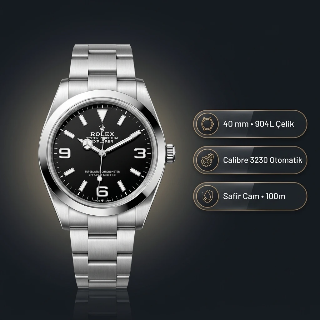 Rolex Datejust 126234 41 mm Siyah Kadranlı Jubilee Super Clone ETA Saat