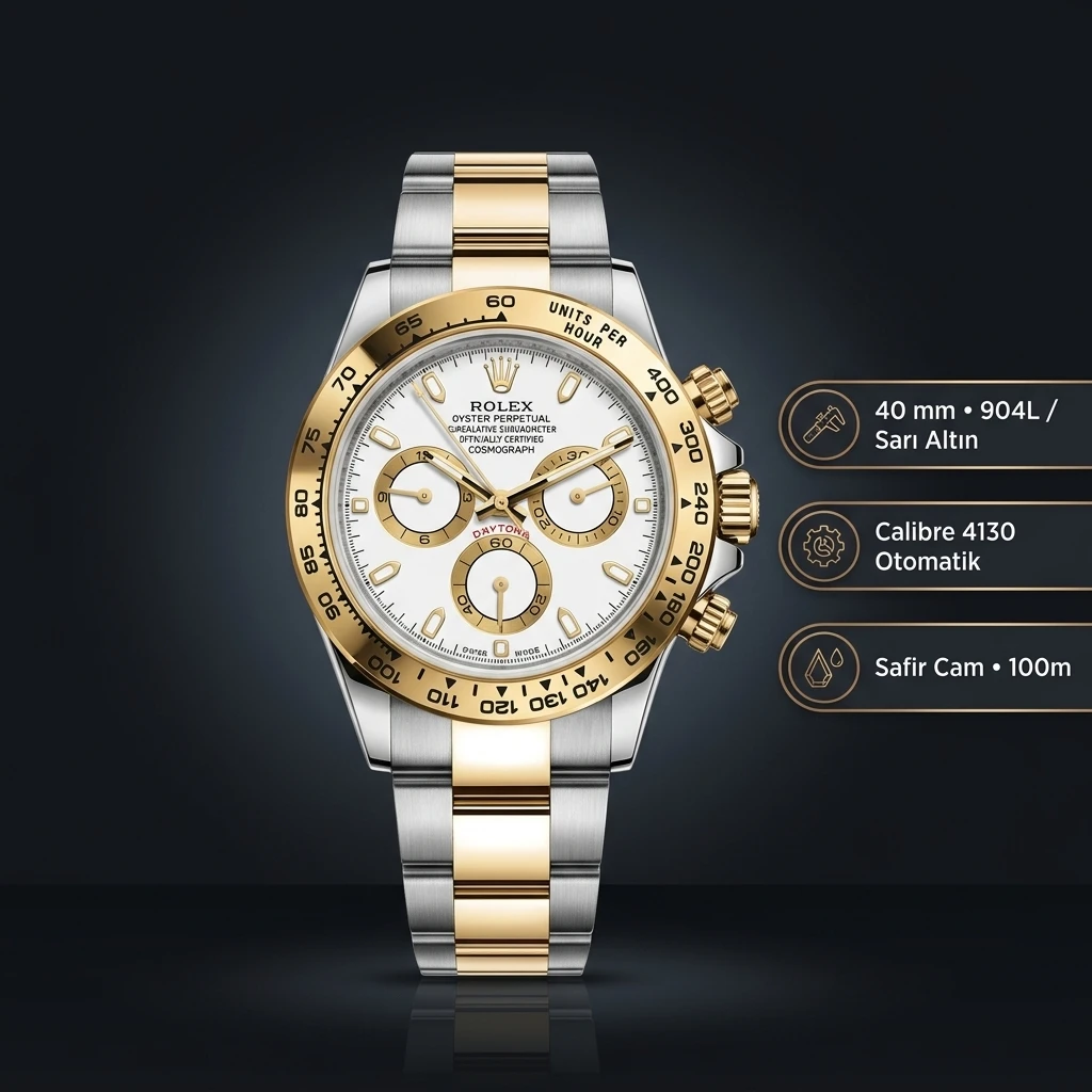 Rolex Daytona 116503 Two-Tone Panda 4130 Super Clone ETA Saat