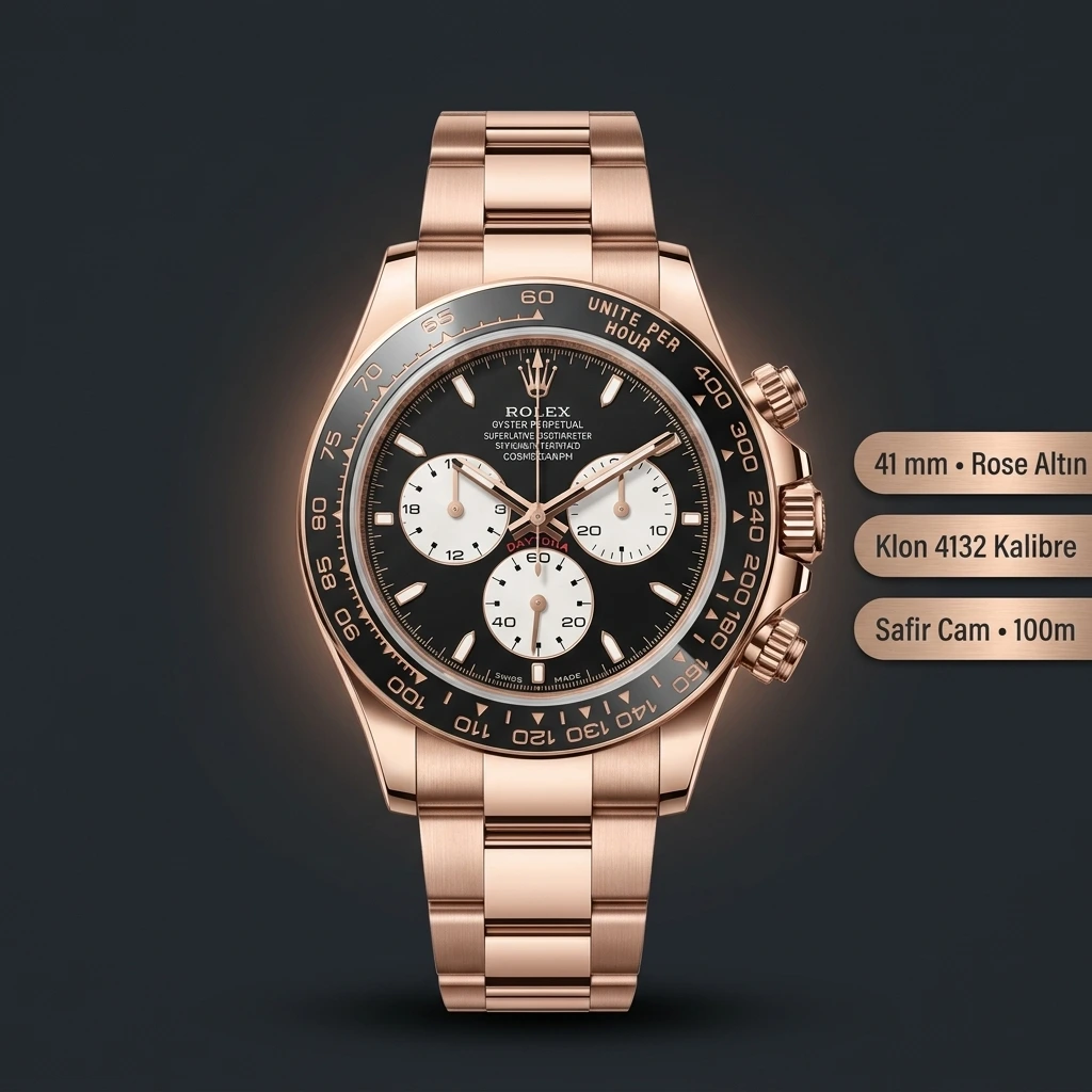 Rolex Daytona 126525LN Rose Altın Le Mans Super Clone ETA Saat