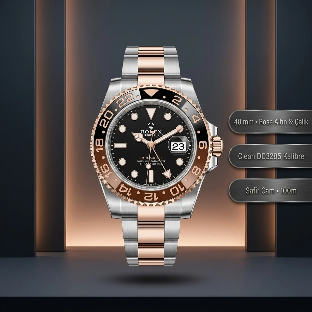 Rolex GMT-Master II 126711CHNR Root Beer Clean Factory Super Clone ETA Saat