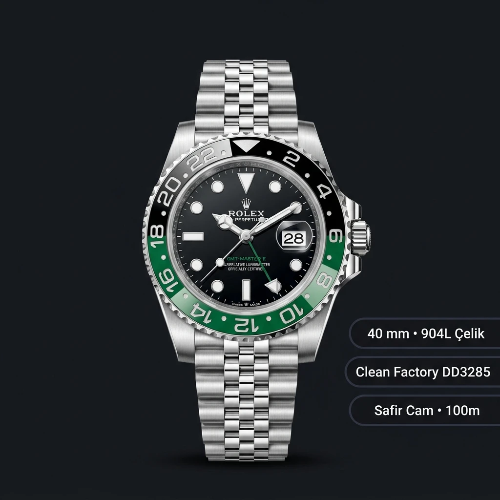 Rolex GMT-Master II 126720VTNR Sprite DD3285 Jubilee Super Clone ETA Saat
