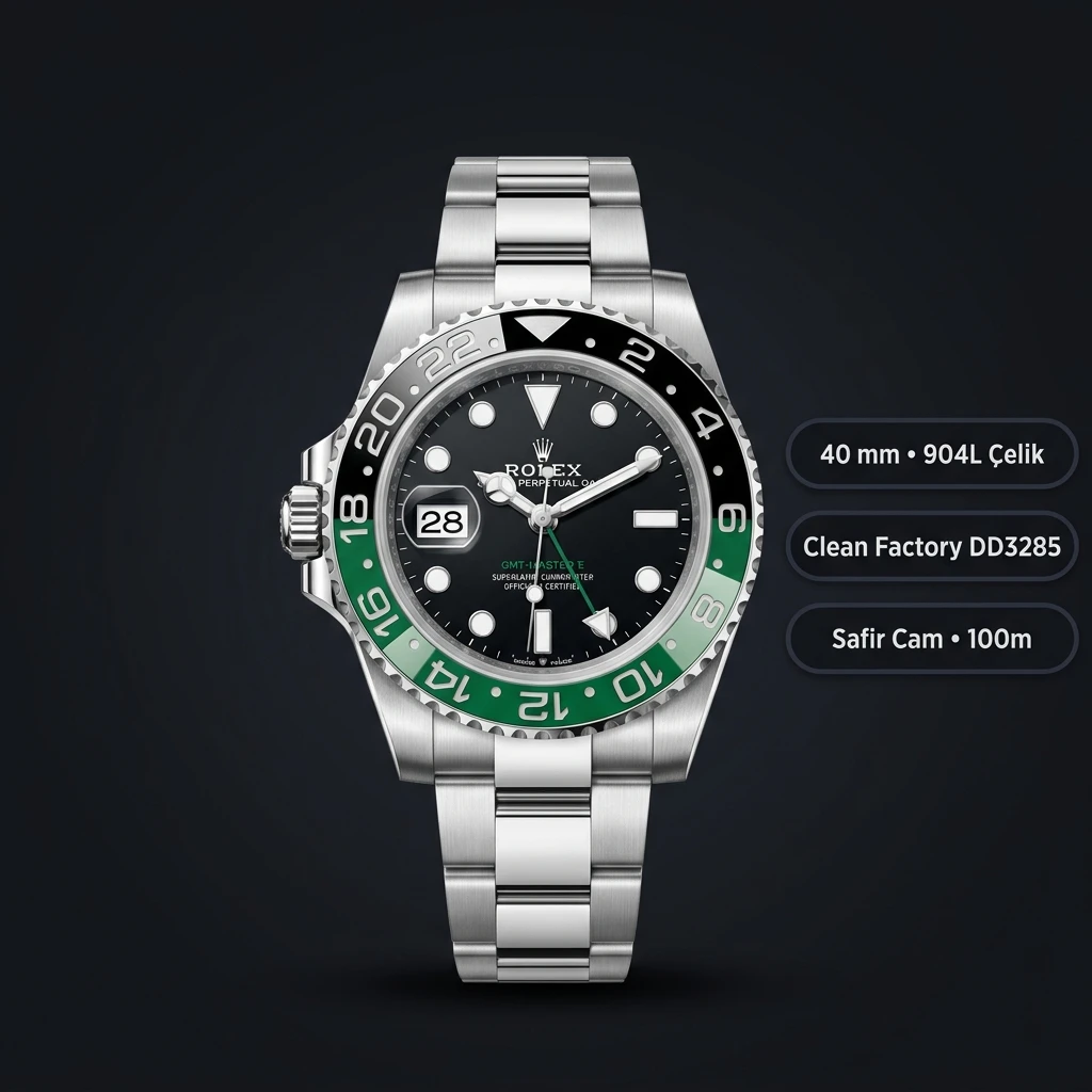Rolex GMT-Master II 126720VTNR Sprite Oyster Super Clone ETA Saat