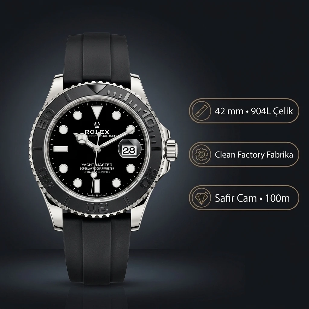 Rolex Yacht-Master 42mm Super Clone ETA Saat