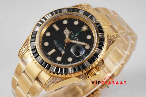 Rolex Baget Bezel Eta Saat Gold Kasa Taşlı Eta 3186 Mekanizma