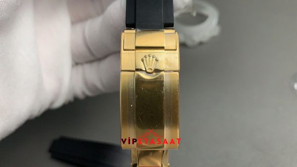 Rolex Eta Saat Gold Kadran Kauçuk Kordon 4130