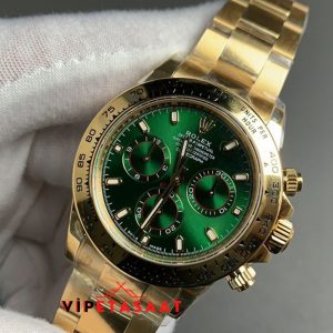 Rolex Eta Saat Yeşil Kadran Gold Kasa 4130
