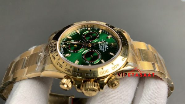 Rolex Eta Saat Yeşil Kadran Gold Kasa 4130