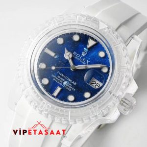 Rolex Phantomlab Mavi Kadran 3135 Eta Mekanizma Şeffaf Kasa