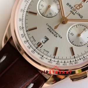 Breitling Premier Chronograph Rose Kasa Beyaz Kadran Clone ETA