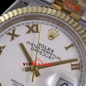 Rolex Datejust Eta Saat Beyaz Roma Rakamlı Kadran ETA