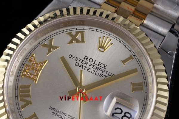 Rolex Datejust Taşlı Roma Rakamlı jubile Kordon Super Clone